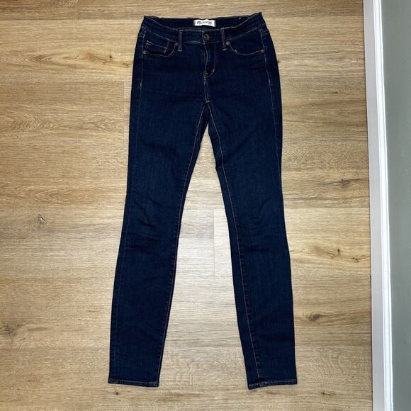 MADEWELL SKINNY JEANS WOMENS 25X32 BLUE - Picture 1 of 9